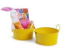 8  round tin tub goldenrod yellow by18 1gy wholesale metal containers