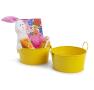 8  round tin tub goldenrod yellow by18 1gy wholesale metal containers