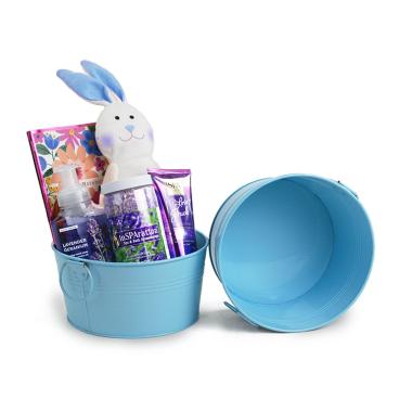 8  round tin tub light blue by18 1lb wholesale metal containers