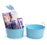 8  round tin tub light blue by18 1lb wholesale metal containers