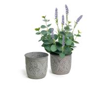 solid iron lathe pot with embossed mandala design antique grey by76 1gry wholesale