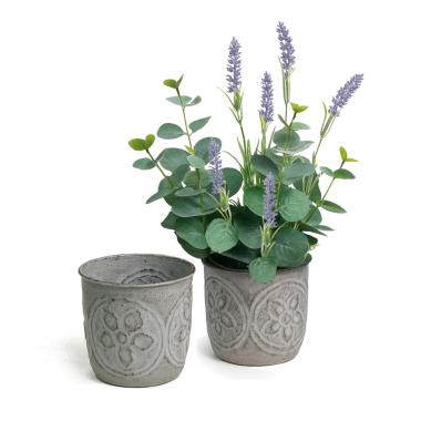 solid iron lathe pot with embossed mandala design antique grey by76 1gry wholesale
