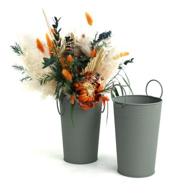 55 french bucket powder coated green by885 1gr wholesale metal containers