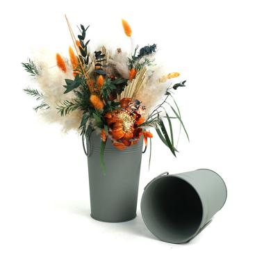 55 french bucket powder coated green by885 1gr wholesale metal containers