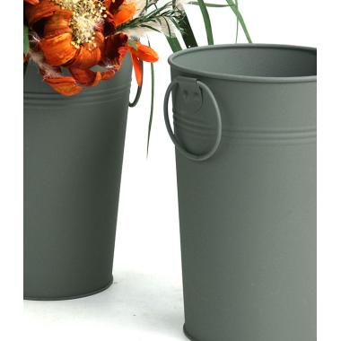 55 french bucket powder coated green by885 1gr wholesale metal containers