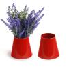 small tin frusta vase red by301 1r wholesale metal containers pails pots