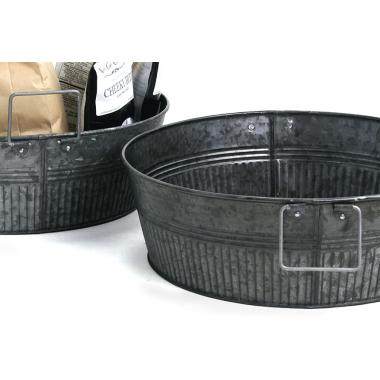 12  oil rubbed galvanized round tub ribbed base by22 1gi wholesale metal