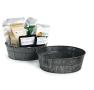 12  oil rubbed galvanized round tub ribbed base by22 1gi wholesale metal