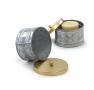 425  metal round box lid embossed petals design by445 1sm wholesale