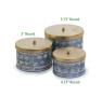 5  metal round box lid embossed petals design by445 1med