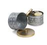 5  metal round box lid embossed petals design by445 1med