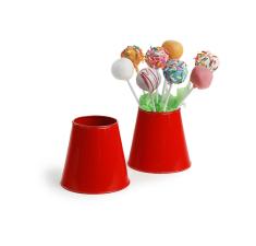 small tin frusta vase red by301 1r wholesale metal containers pails pots