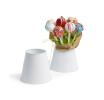 small tin frusta vase white by301 1w wholesale metal containers pails pots