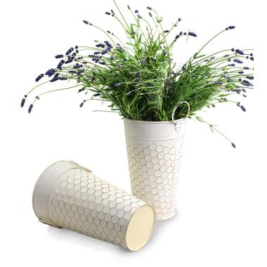 65  french bucket creamantique white honeycomb embossed by883 1eac wholesale metal containers