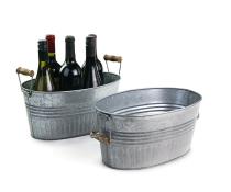 14  oval deep galvanized tub bale handle by68 1gi wholesale metal containers