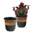 625  solid iron spun planter blackbrown glazed bn106 1 wholesale pot