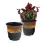 625  solid iron spun planter blackbrown glazed bn106 1 wholesale pot