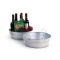 12  galvanized round tub silver finish by22 1sil wholesale metal containers
