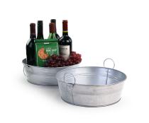 12  galvanized round tub silver finish by22 1sil wholesale metal containers