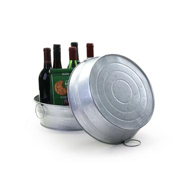 12  galvanized round tub silver finish by22 1sil wholesale metal containers