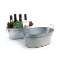 15  galvanized oval tub folding ring handle acid wash by15 1awrh