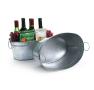 15  galvanized oval tub folding ring handle acid wash by15 1awrh