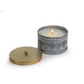 575  metal round box lid embossed petals design by445 1lg wholesale