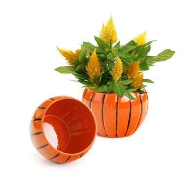 5x4 solid iron metal pot pumpkin bn77 1pk wholesale containers pails