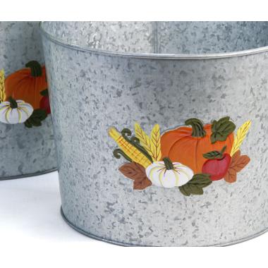 10  galvanized pot embossed harvest by10 1ht wholesale metal containers pails