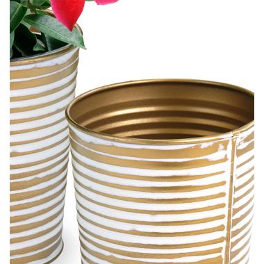 5  metal bucket tall ribbed gold finish by124 1srg wholesale pot covers