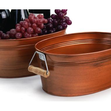 oval tub antique copper reproduction by873 1cowd wholesale metal containers tubs
