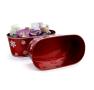 tin oval tub translucent red snow flakes by82 1sfr wholesale metal