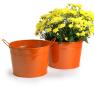 10  metal pot orange by96 1or wholesale covers