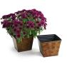 75  ribbed sq tin pot cover brown ty97 1br wholesale