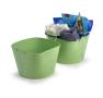 85  metal embossed paw print bucket lime green by02 1plg wholesale