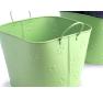 85  metal embossed paw print bucket lime green by02 1plg wholesale