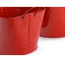 85  metal embossed paw print bucket red by02 1prd wholesale containers