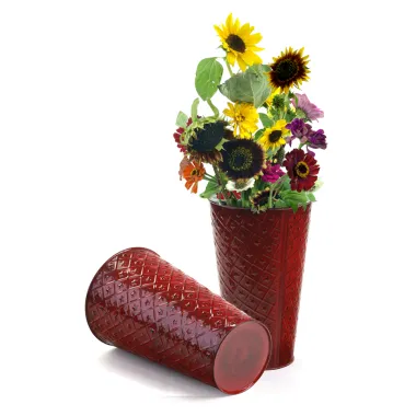 6.5" French Bucket  Red Star Embossed no Handles