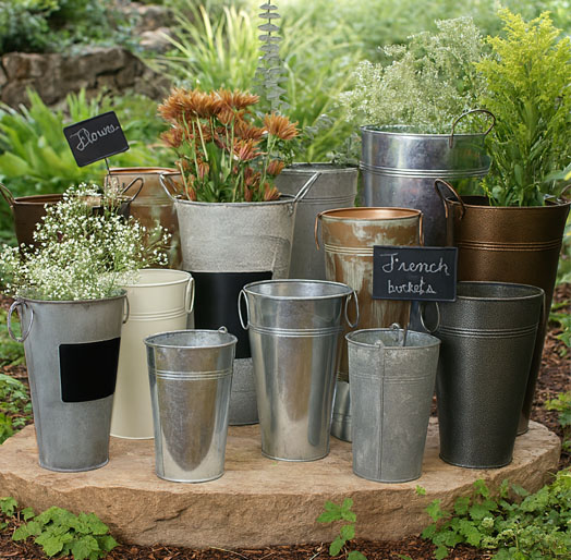 Metal French Market Buckets